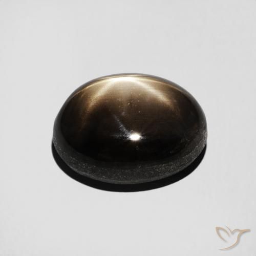 Zafiro estrella Negro natural de 3.50 ct, Ovalada, Opaco