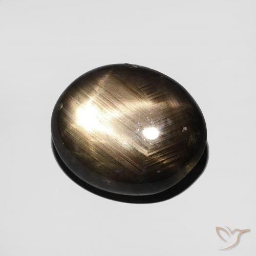 Zafiro estrella Negro natural de 4.35 ct, Ovalada, Opaco