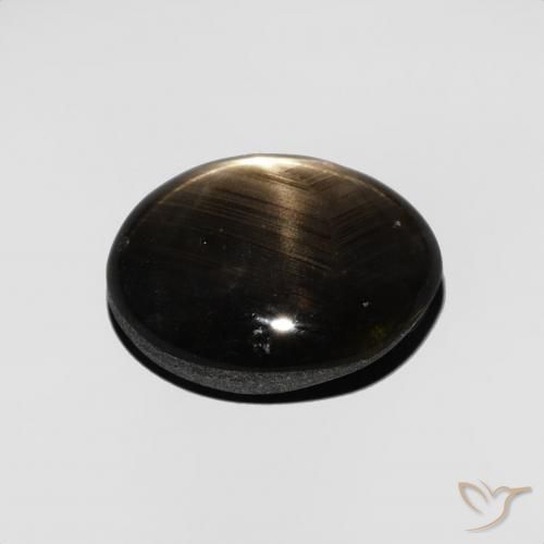 Zafiro estrella Negro natural de 4.35 ct, Ovalada, Opaco