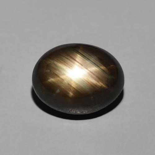 4.06ct Natural Negro Zafiro estrella, Ovalada, Opaco