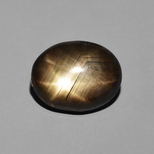 4.00ct Natural Negro Zafiro estrella, Ovalada, Opaco