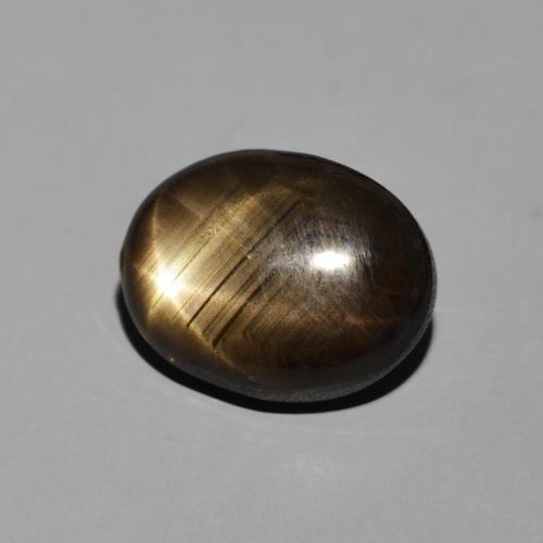 Zafiro estrella Negro natural de 4.00 ct, Ovalada, Opaco