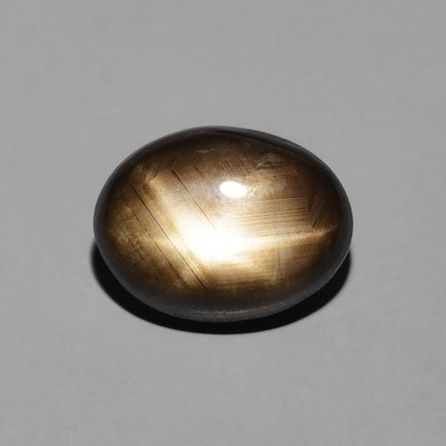 3.88ct Natural Negro Zafiro estrella, Ovalada, Opaco