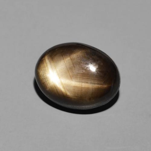 Zafiro estrella Negro natural de 3.88 ct, Ovalada, Opaco
