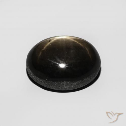 Zafiro estrella Negro natural de 5.13 ct, Ovalada, Opaco