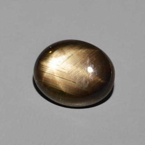 Zafiro estrella Negro natural de 3.50 ct, Ovalada, Opaco