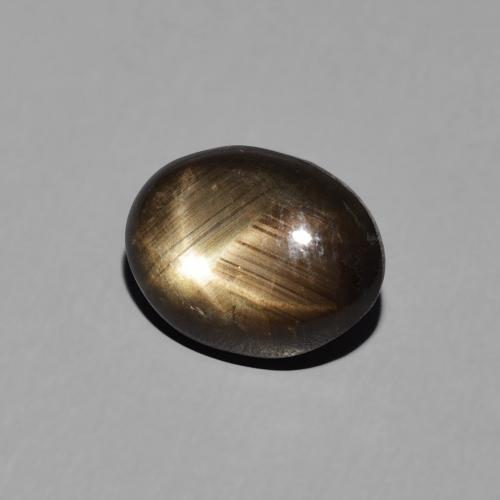 Zafiro estrella Negro natural de 3.34 ct, Ovalada, Opaco