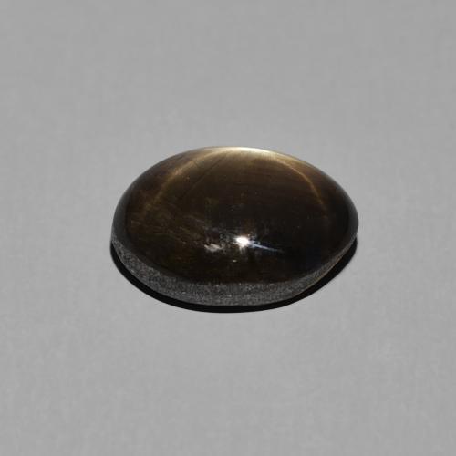 Zafiro estrella Negro natural de 3.34 ct, Ovalada, Opaco