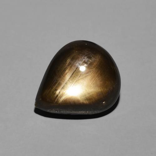3.95ct Natural Negro Zafiro estrella, En forma de pera, Opaco
