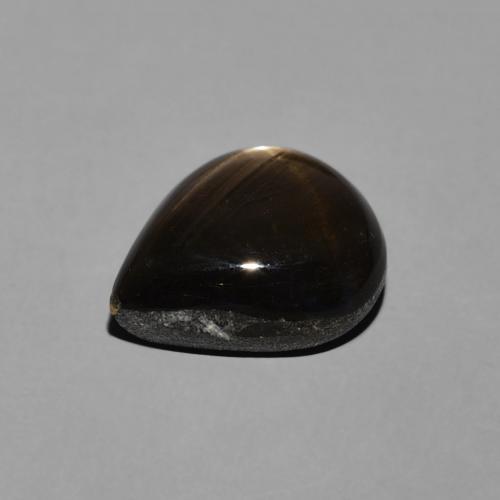 Zafiro estrella Negro natural de 3.95 ct, En forma de pera, Opaco