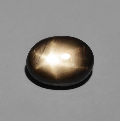 4.23ct Natural Negro Zafiro estrella, Ovalada, Opaco