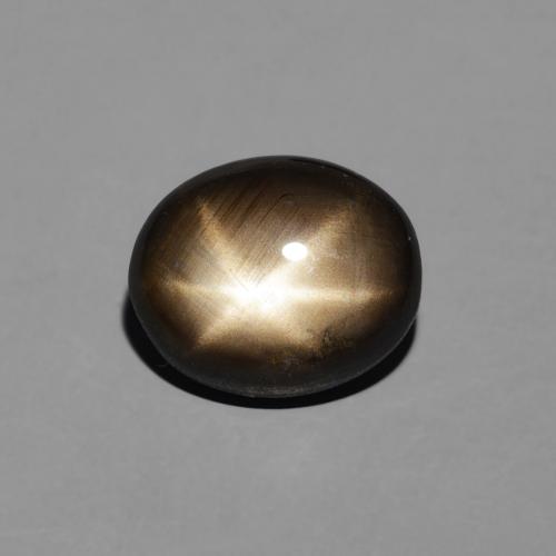 2.92ct Natural Negro Zafiro estrella, Ovalada, Opaco