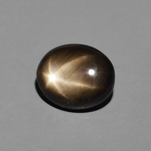 Zafiro estrella Negro natural de 2.92 ct, Ovalada, Opaco
