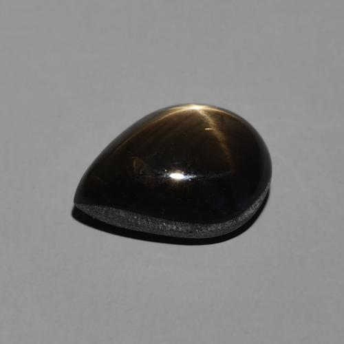 Zafiro estrella Negro natural de 3.64 ct, En forma de pera, Opaco