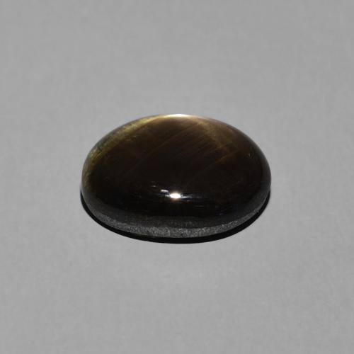 Zafiro estrella Negro natural de 3.19 ct, Ovalada, Opaco