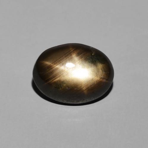 3.42ct Natural Negro Zafiro estrella, Ovalada, Opaco