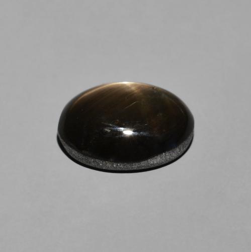 Zafiro estrella Negro natural de 3.42 ct, Ovalada, Opaco