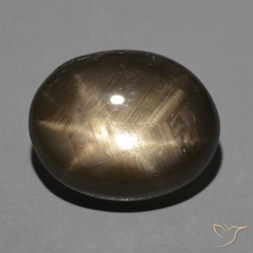 3.70ct Natural Negro Zafiro estrella, Ovalada, Opaco