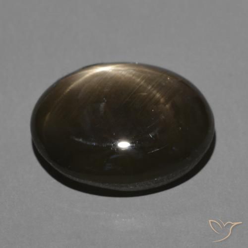Zafiro estrella Negro natural de 3.70 ct, Ovalada, Opaco