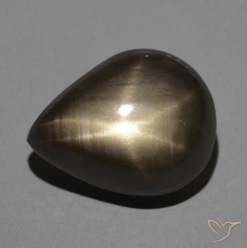 4.54ct Natural Negro Zafiro estrella, En forma de pera, Opaco