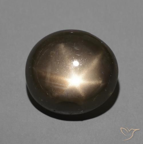 3.64ct Natural Negro Zafiro estrella, Ovalada, Opaco