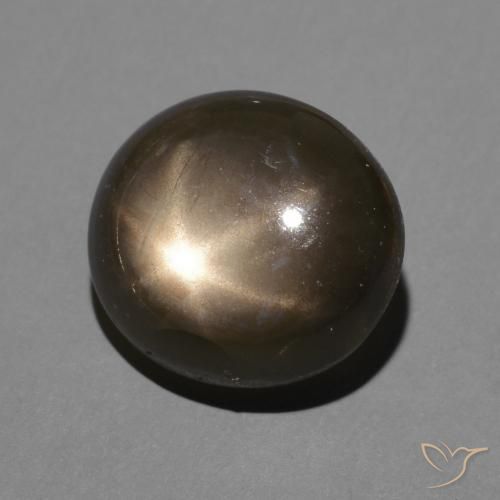 Zafiro estrella Negro natural de 3.64 ct, Ovalada, Opaco