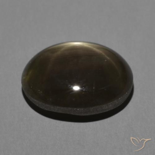 Zafiro estrella Negro natural de 3.66 ct, Ovalada, Opaco