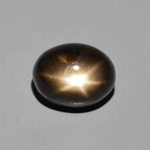 5.71ct Natural Negro Zafiro estrella, Ovalada, Opaco