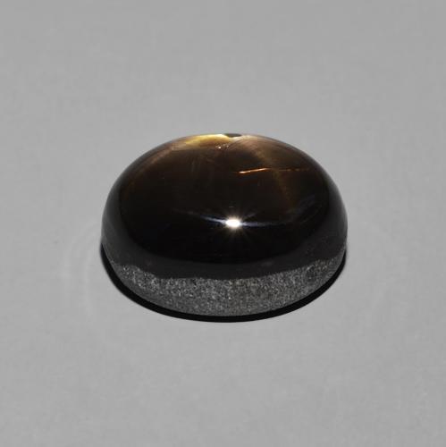 Zafiro estrella Negro natural de 5.71 ct, Ovalada, Opaco