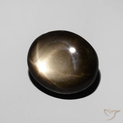 Zafiro estrella Negro natural de 3.55 ct, Ovalada, Opaco