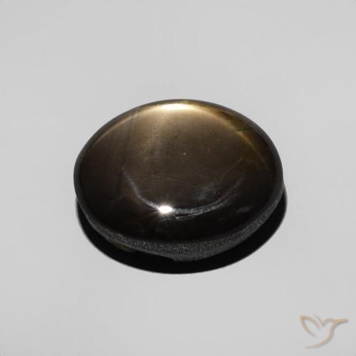 Zafiro estrella Negro natural de 3.55 ct, Ovalada, Opaco