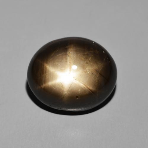 17.54ct Natural Negro Zafiro estrella, Ovalada, Opaco