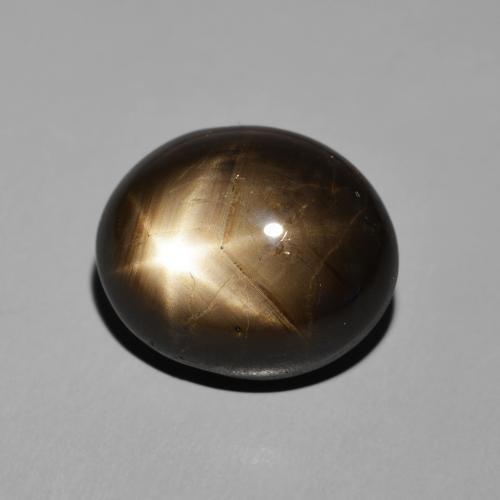 Zafiro estrella Negro natural de 17.54 ct, Ovalada, Opaco