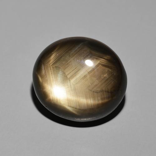 Zafiro estrella Negro natural de 19.55 ct, Ovalada, Opaco