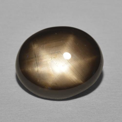 11.05ct Natural Negro Zafiro estrella, Ovalada, Opaco