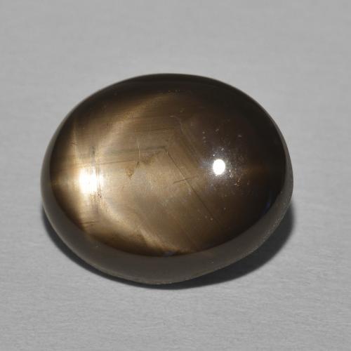 Zafiro estrella Negro natural de 11.05 ct, Ovalada, Opaco