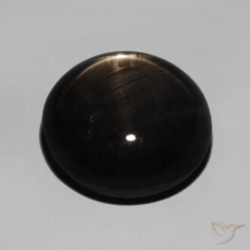 Zafiro estrella Negro natural de 15.48 ct, Ovalada, Opaco