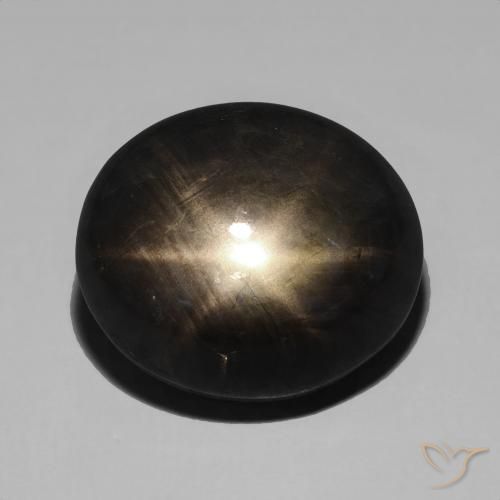 19.98ct Natural Negro Zafiro estrella, Ovalada, Opaco