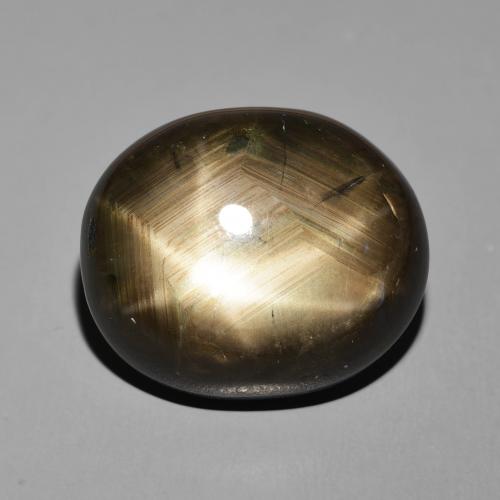 34.34ct Natural Negro Zafiro estrella, Ovalada, Opaco