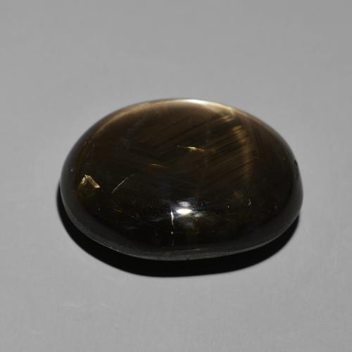 Zafiro estrella Negro natural de 34.34 ct, Ovalada, Opaco