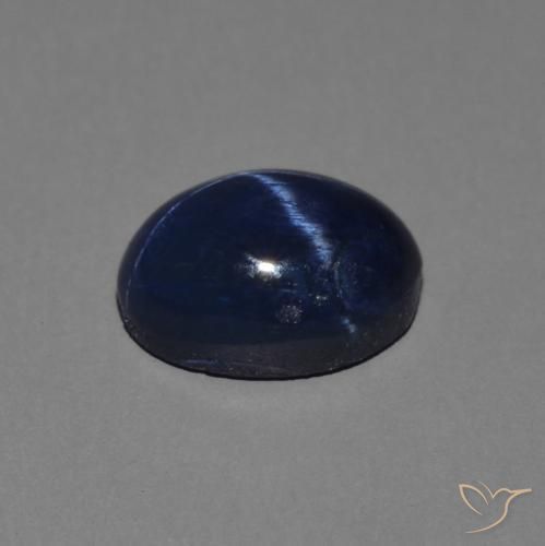 Zafiro estrella Azul real natural de 1.56 ct, Ovalada, Opaco