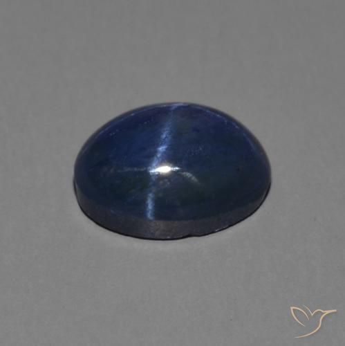 Zafiro estrella Azul real natural de 1.63 ct, Ovalada, Opaco
