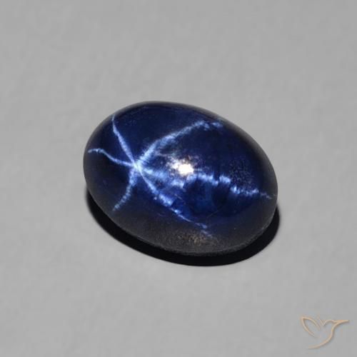 Zafiro estrella Azul marino natural de 1.80 ct, Ovalada, Opaco