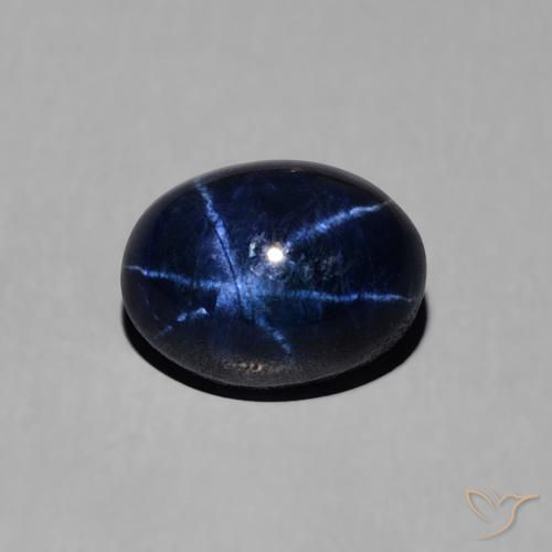 1.68ct Natural Azul oscuro Zafiro estrella, Ovalada, Opaco