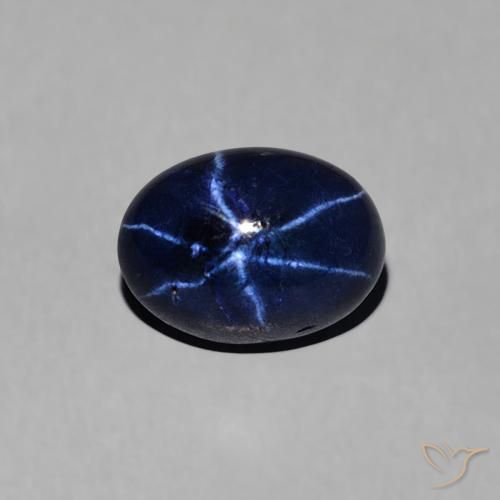 1.36ct Natural Azul marino Zafiro estrella, Ovalada, Opaco