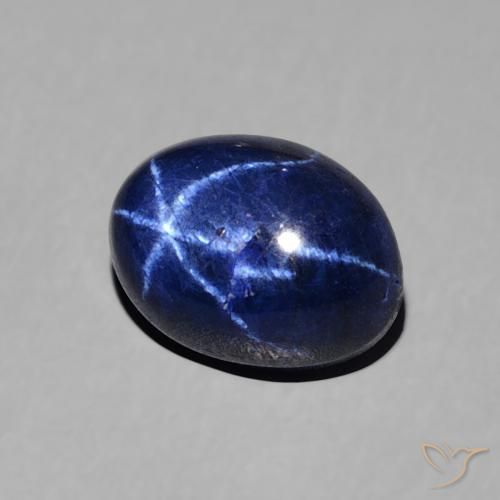Zafiro estrella Azul marino natural de 1.95 ct, Ovalada, Opaco