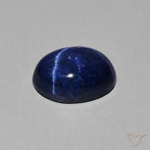 Zafiro estrella Azul marino natural de 1.95 ct, Ovalada, Opaco
