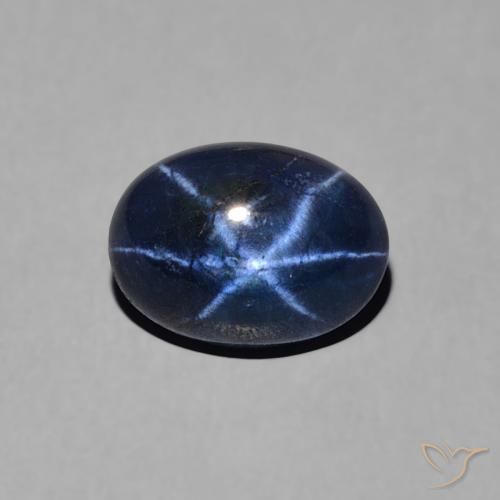 1.57ct Natural Azul oscuro Zafiro estrella, Ovalada, Opaco