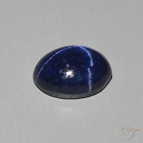 Zafiro estrella Azul marino natural de 1.88 ct, Ovalada, Opaco