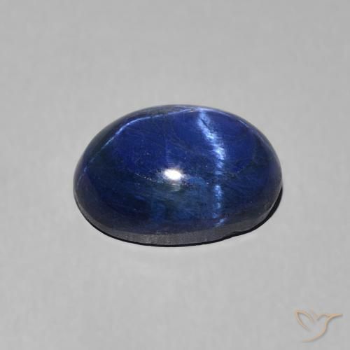 Zafiro estrella Azul marino natural de 2.76 ct, Ovalada, Opaco